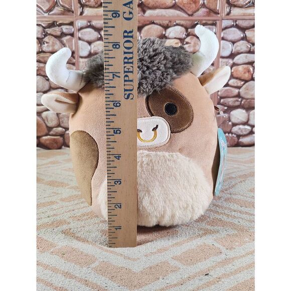 SQUISHMALLOW 7.5" SHEP THE LONGHORN HIGHLAND COW BULL #B4 - Picture 5 of 6